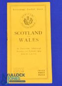 1924 Scotland v Wales Rugby Programme: At Inverleith, the usual Scottish home issue, G condition