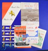 1959 British and I Lions v Rugby Programmes (6): Grand variety of shapes and sizes of issues from