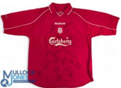 2000-2002 Liverpool Multi Signed Football Shirt, to include signatures from Garry MacAllister,