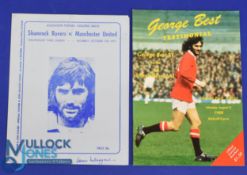 1973 Shamrock Rovers v Manchester Utd friendly match programme, Monday, 15 October 1973 at Dalymount