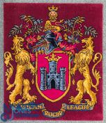 Impressive Woolen Wigan Rugby League Rug, with the Wigan crest good for wall or for display -