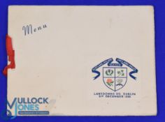 Scarce 1955 E/W v S/I Four Nations Match Menu: Great item, rarely seen, 8pp card and paper menu with