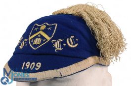 1909 The Leys School Rugby Honours Cap: Named within for L D Thack, this lovely monogrammed and