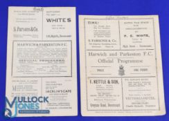 Pre-War 1933/1934 Harwich and Parkeston v Catford Wanderers friendly match 4 page programme, 9