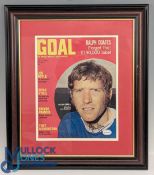 Alan Ball Signed 1971 Goal Football Magazine Front Page, mounted and displayed under glass size #