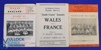 1950-52 'Pirate' Rugby Programmes Selection (3): These increasingly popular 'bootleg' souvenir
