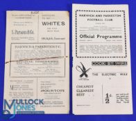 Pre-War 1935/1936 Harwich and Parkeston v Crittall Athletic FAAC, fold out type programme, 22