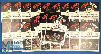 Manchester Utd home match programme collection 1982/83 nos. 1 - 30 complete season including no. 1