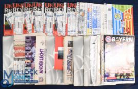 2000/2001 Manchester Utd Champions League home match programmes Anderlecht + press pack + ticket,