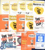 Wolverhampton Wanderers home match programmes Inter-City 1968/69 St Mirren, 1969/70 Kilmarnock;