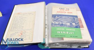 Manchester Utd big match programmes to include FA cup finals, 1957, 1958, 1963, 1976, 1977, 1979,
