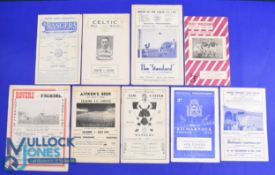 Selection of Scottish programmes to include 1952/53 Rangers v Partick Thistle, 1954/55 Celtic v
