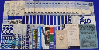 Selection of West Bromwich Albion home match programmes to include 1932/33 Manchester City