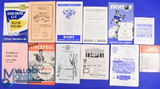 Selection of football programmes to include 1960/61 Leeds Utd v Blackpool (FLC), 1961/62