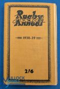 1938-9 Rugby Football Annual: A change of colour and cover design came in now for this somewhat
