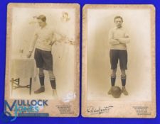 Pair of Cabinet Card Sized Photographs of Schoolboy Football International Sideny Harold Fincher