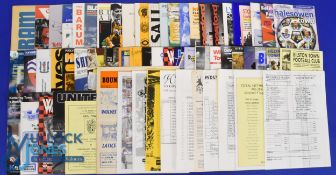 Selection of Wolverhampton Wanderers programmes, mainly aways, to include friendlies, at 1980
