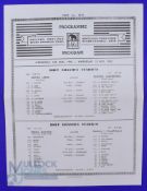Scarce 1962 British and I Lions Rugby Programme: Folded large sheet, Eastern Province official