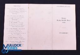 Rare 1930 British and I Lions Itinerary: 5.5