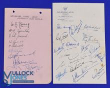 1930s/1950s English Interest Vintage Rugby Autographs: Of their time, i.e. neat and legible in