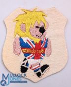 1966 World Cup Willie Cloth embroidered Blazer Patch Badge, having washing instructions still