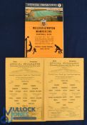 1958/59 FAYC programmes Wolverhampton Wanderers v WBA, v Chelsea (FAYC s/f), v Newcastle Utd (FAYC