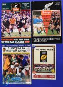 1993-6 W Samoa S Hemisphere Tours Rugby Programmes (4): Glossy editions v NZ 1993 (Auckland) and