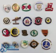 20x Mainly British Non-League metal and enamel Football Badges, with teams of Halesowen Town,