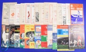 Collection of Wales international home match programmes to include 1946 Scotland, 1951