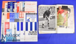 Football scrapbook covering late 1950s with a variation of clubs including Manchester Utd. (