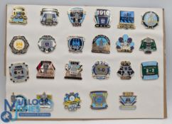 Manchester City Metal Football Victory Pin Badges by Danbury Mint, 23 loose badges