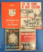 Rugby Books and Brochures (4): Brochures: thick packed issues, the 1966 and the 1971 Lions in NZ;