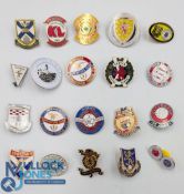 20x Scottish Football metal and enamel Badges, to include Stirling Albion, Scotland, Peebles,