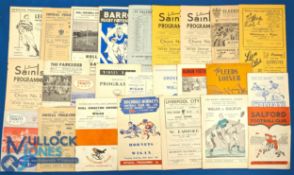1960-61 Wigan Away Rugby Programmes (Qty): All or nearly all the away issues for that season. G/VG