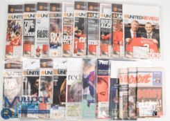2003-2004 Manchester United Home and Away Programmes to include league Cup European, friendly
