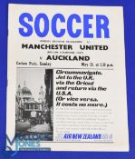Tour match in New Zealand: Auckland v Manchester Utd 28 May 1967 at Carlaw Park official match