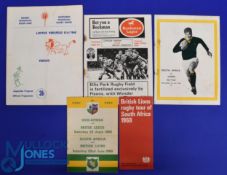 1968 British and I Lions Rugby Test Programmes etc (5): The four tests from that Lions' trek, all
