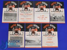 1952/53 Manchester Utd home match programmes v Wolves, Charlton Athletic, Derby County, Bolton