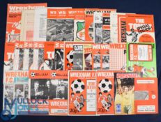 Selection of Wrexham home programmes 1959/60 Brentford (edge tear), 1965/66 South Liverpool (FAC),