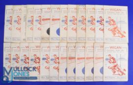1955-56 Wigan Home R League Programmes (Qty): All or nearly all the Central Park issues for that