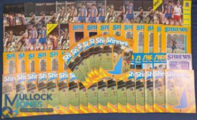 1980-1989 Shrewsbury Town Home Football Programmes, a complete set of home fixtures, in good clean