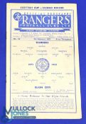 1951/52 Scottish Cup Rangers v Elgin City match programme at Ibrox 9 February 1952; good. (1)