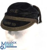 1939 Scotland v England International Football Cap, with indistinct signature on owner's name