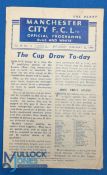 1943/44 War League Cup qualifier Manchester City v Halifax Town match programme 26 February 1944,