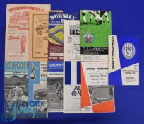 Collection of POSTPONED football match programmes to include 1954/55 Walsall v Leyton Orient (15