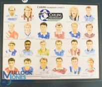 1992/93 Premier League - large mounted print issued by Carling to commemorate the inaugural season