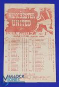 1945/46 Northern League Manchester Utd v Bradford PA single sheet match programme 30 March 1946;