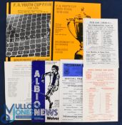 FAYC Wolverhampton Wanderers home programmes 1975/76 Newcastle Utd (FAYC s/f), WBA (FAYC final);