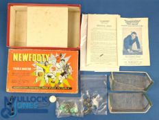 1952-53 Newfooty Table Soccer boxed set with teams in celluloid, red shirts, white shorts, and green