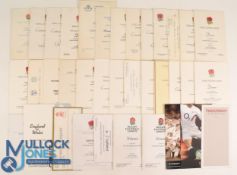 England RFU Dinner/Menus, Invites, Guest Lists etc (c.50): Great collection from 1959 to the